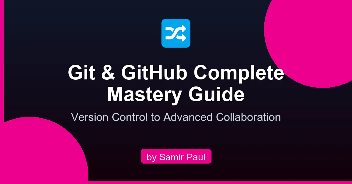 Comprehensive Git and GitHub reference covering version control fundamentals, branching strategies, pull requests, GitHub Actions, and team collaboration workflows with practical examples and real-world scenarios.