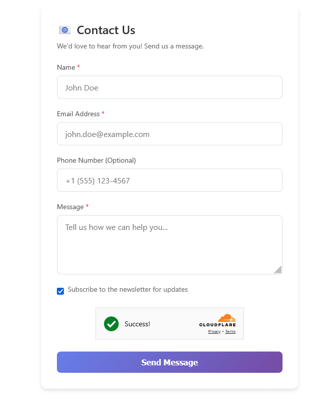 Contact Form with Auto-Subscribe Option