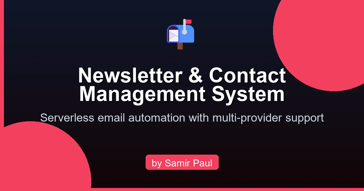 Build a production-ready newsletter and contact management system using Cloudflare Workers, KV storage, and multiple email providers. Features automated RSS monitoring, intelligent bot protection, and infinite scalability at the edge.