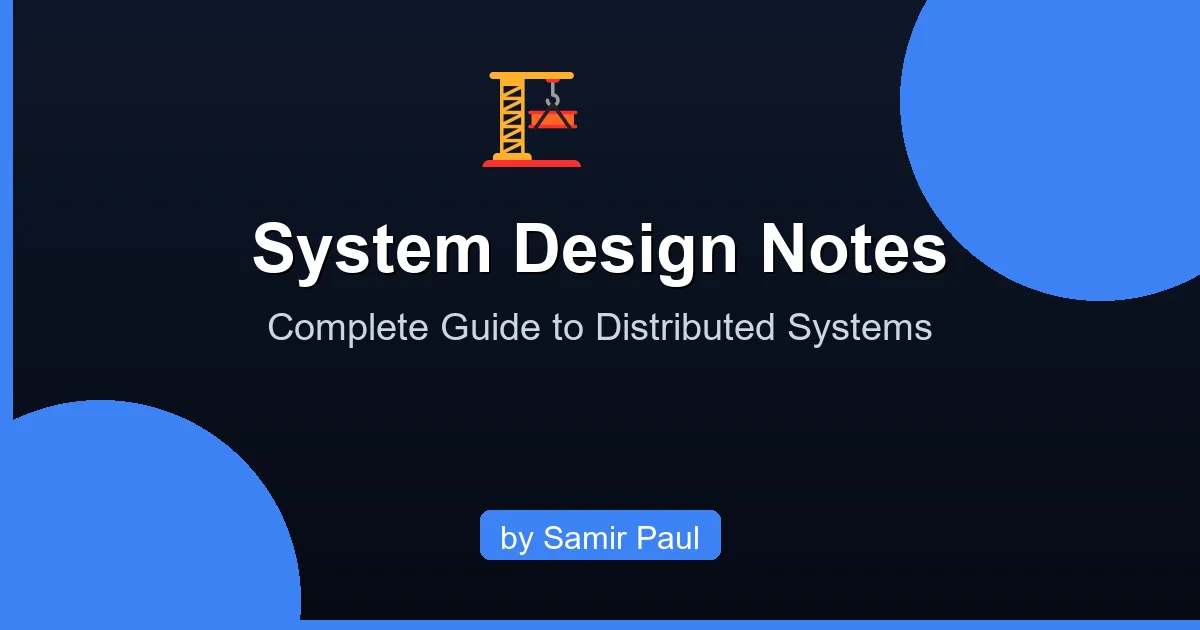 Master system design from basics to advanced. Learn to build scalable distributed systems with real-world examples β ideal for interviews or production-ready architecture.