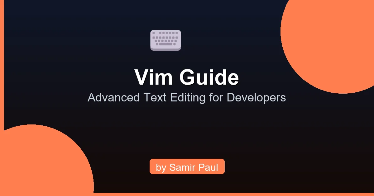 Comprehensive Vim reference covering modal editing concepts, efficient navigation, text manipulation with operators and motions, macros, registers, customization, and advanced workflows for productive text editing.
